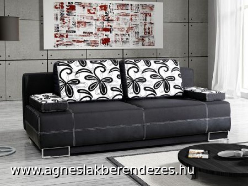 cindy kanapé virágos fekete fehér kanapé 